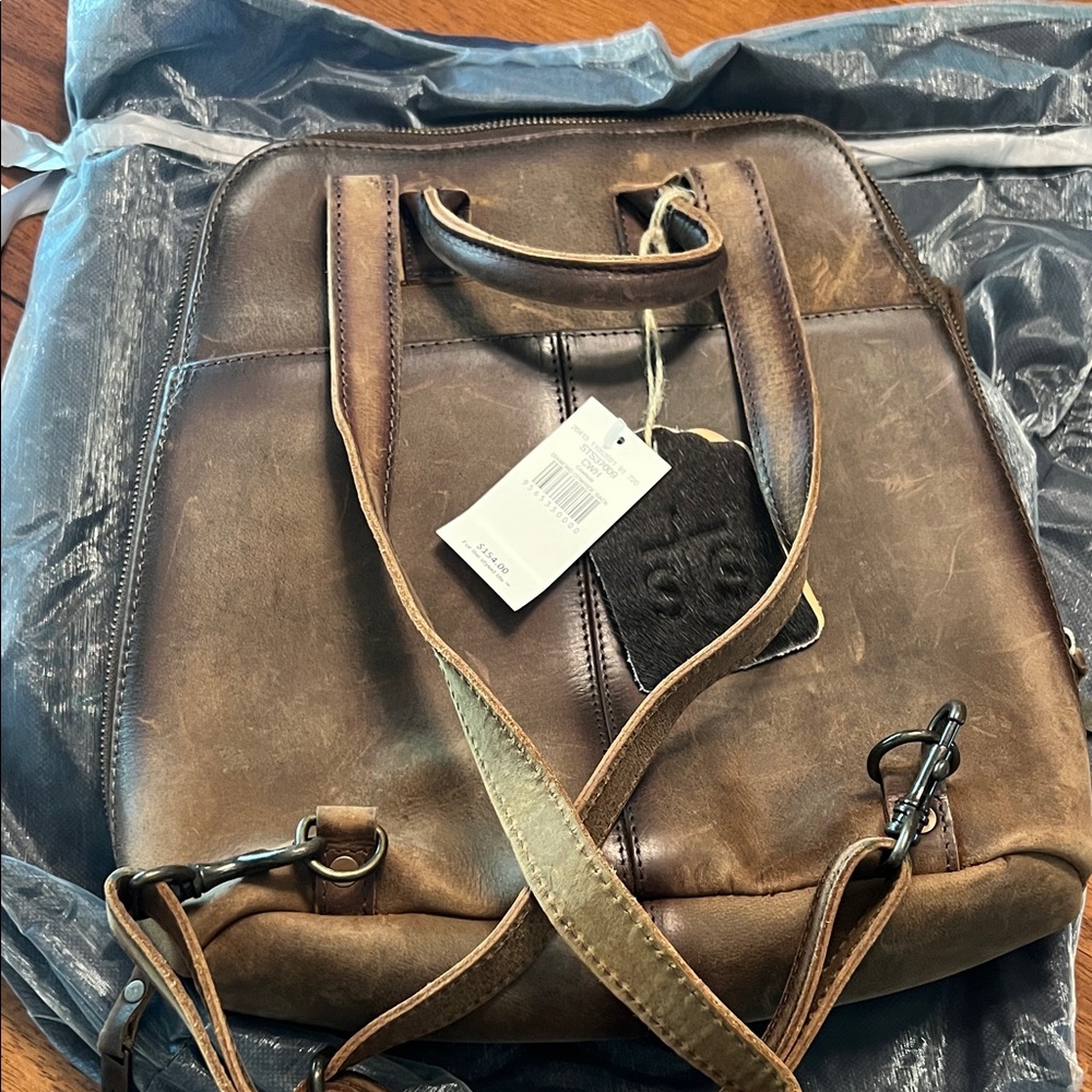 STS Ranchwear Brown Leather Backpack - Picture 9 of 9